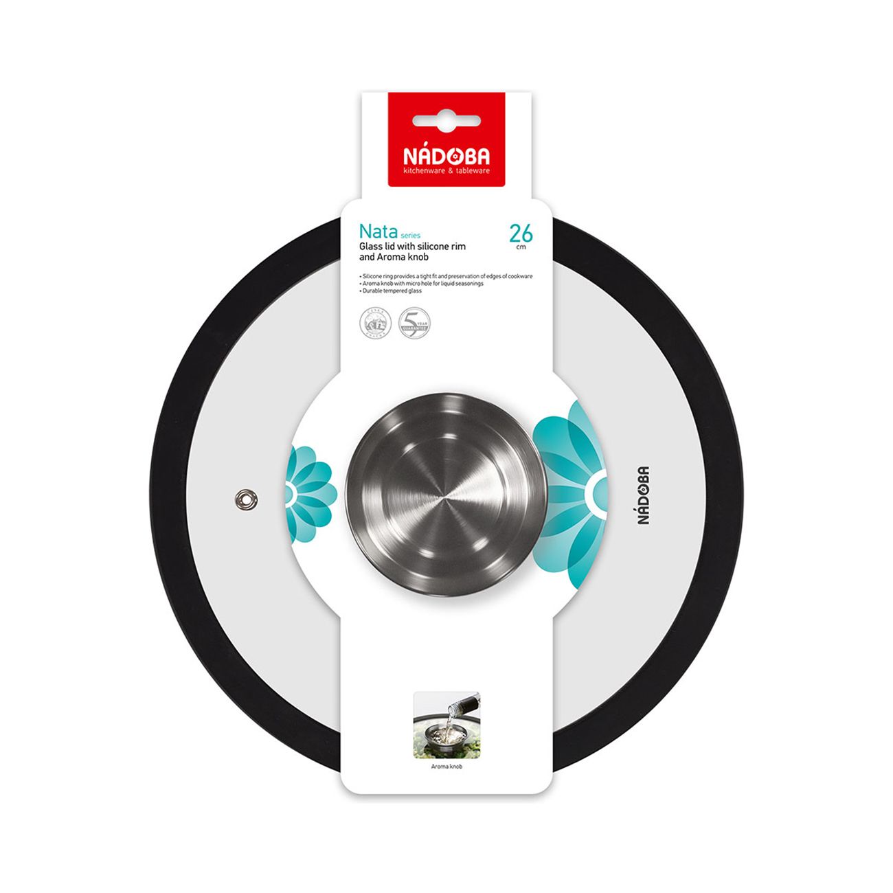 Крышка с арома ручкой Nadoba Nata 26см (751512)