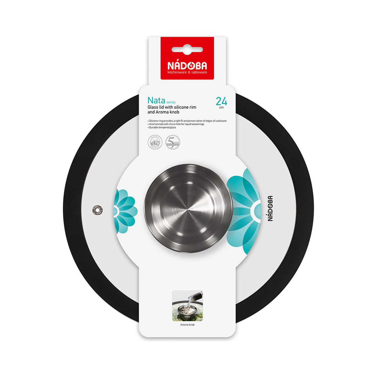 Крышка с арома ручкой Nadoba Nata 24см (751513)