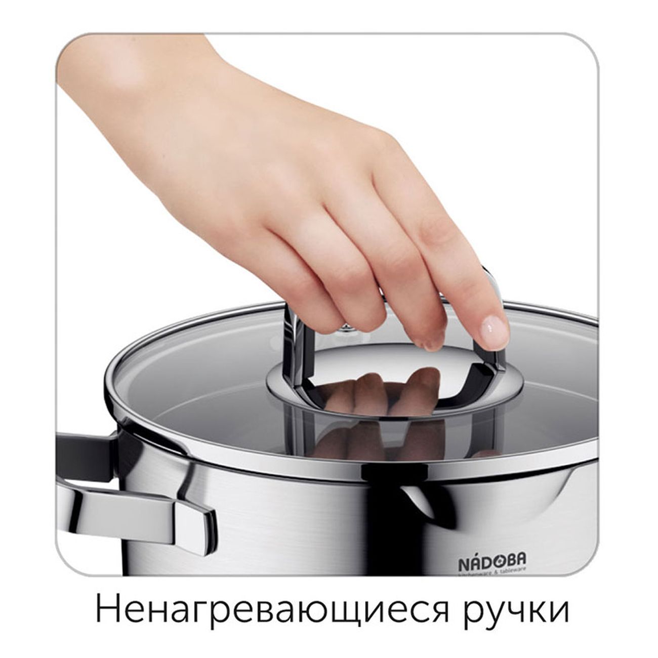 Кастрюля Nadoba Dona 24см/5,8л, с крышкой (726111)