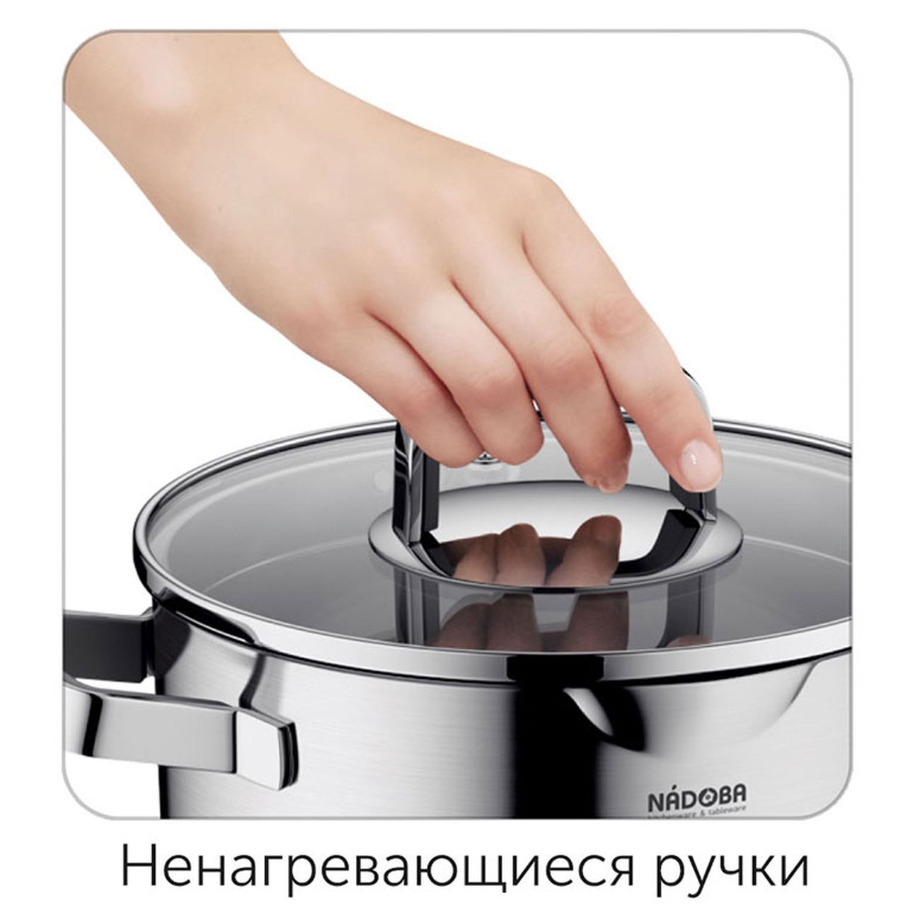 Кастрюля Nadoba Dona 20см/3,3л, с крышкой (726112)