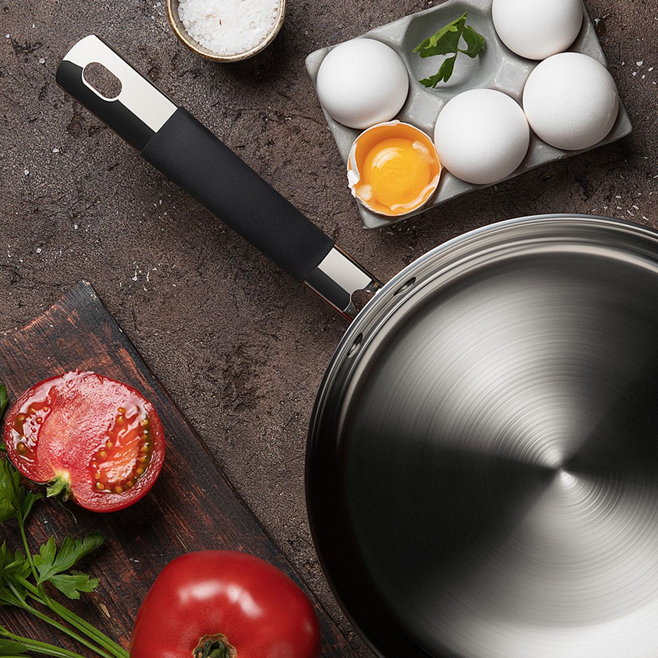 Сковорода НЖС с крышкой 24см Nadoba Olina