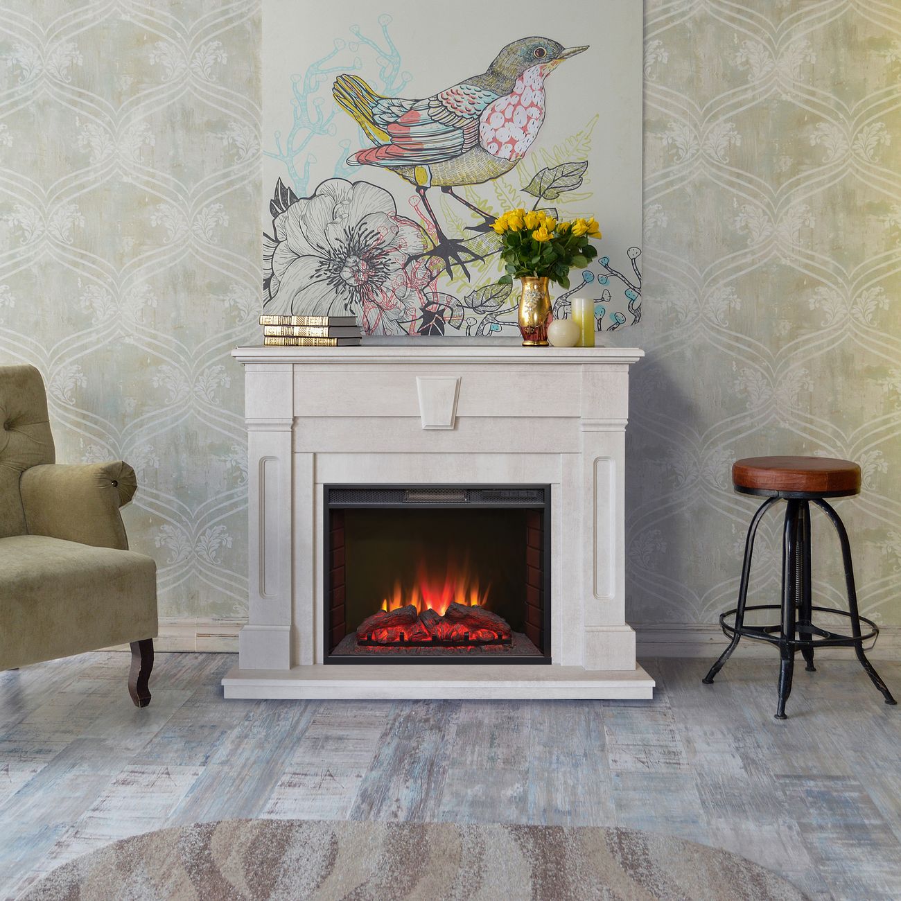 Электрокамин RealFlame Kellie 25.5WT+Sparta 25.5 (CH-720)