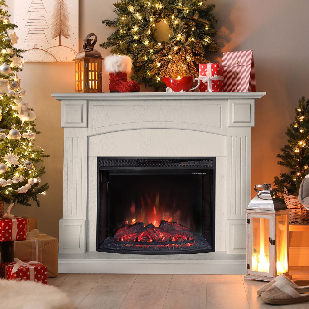 Электрокамин RealFlame Carolina 25.5 WT + Evrika 25.5(CH-720)