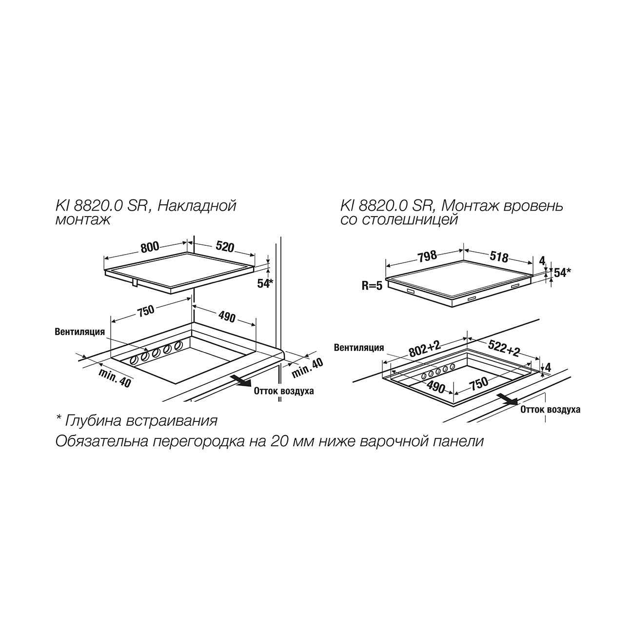 Встраиваемая индукционная панель независимая Kuppersbusch KI 8820.0 SR