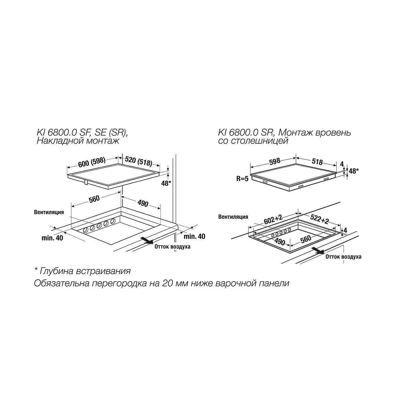 Встраиваемая индукционная панель независимая Kuppersbusch KI 6800.0 SF