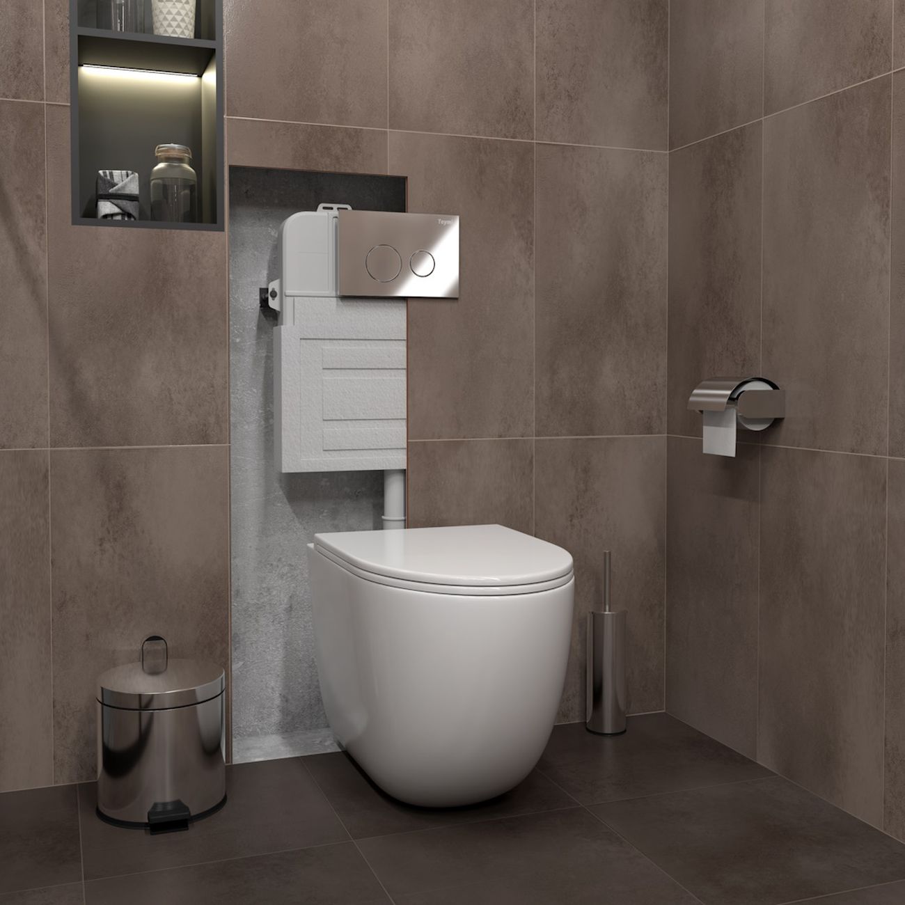 Унитаз Teymi T70012 + T70102CH + T40104