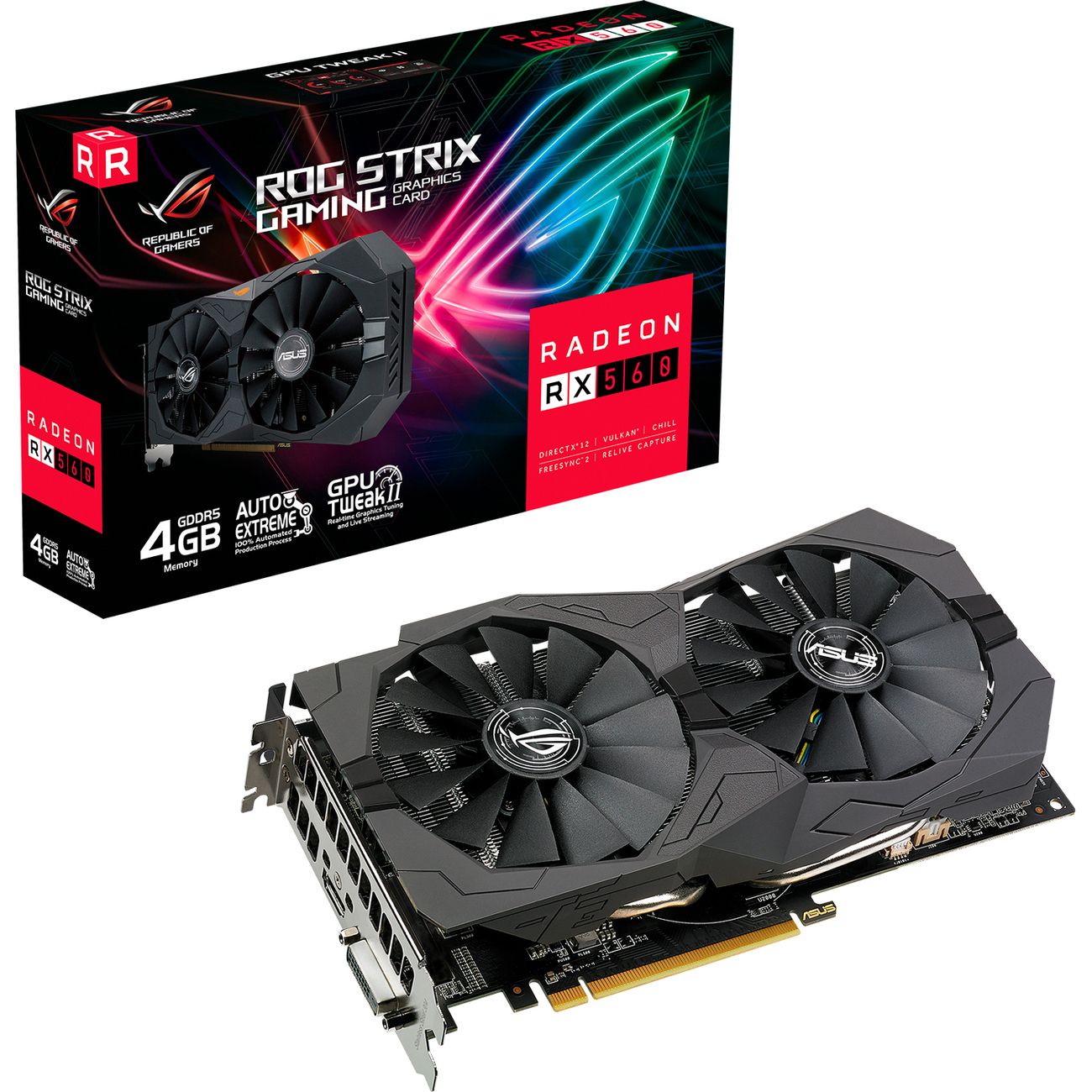 Видеокарта ASUS ROG-STRIX RX560 (90YV0HV0-M0NA00)