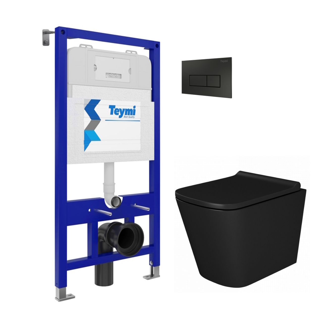 Унитаз Teymi Helmi Black T70790 фото