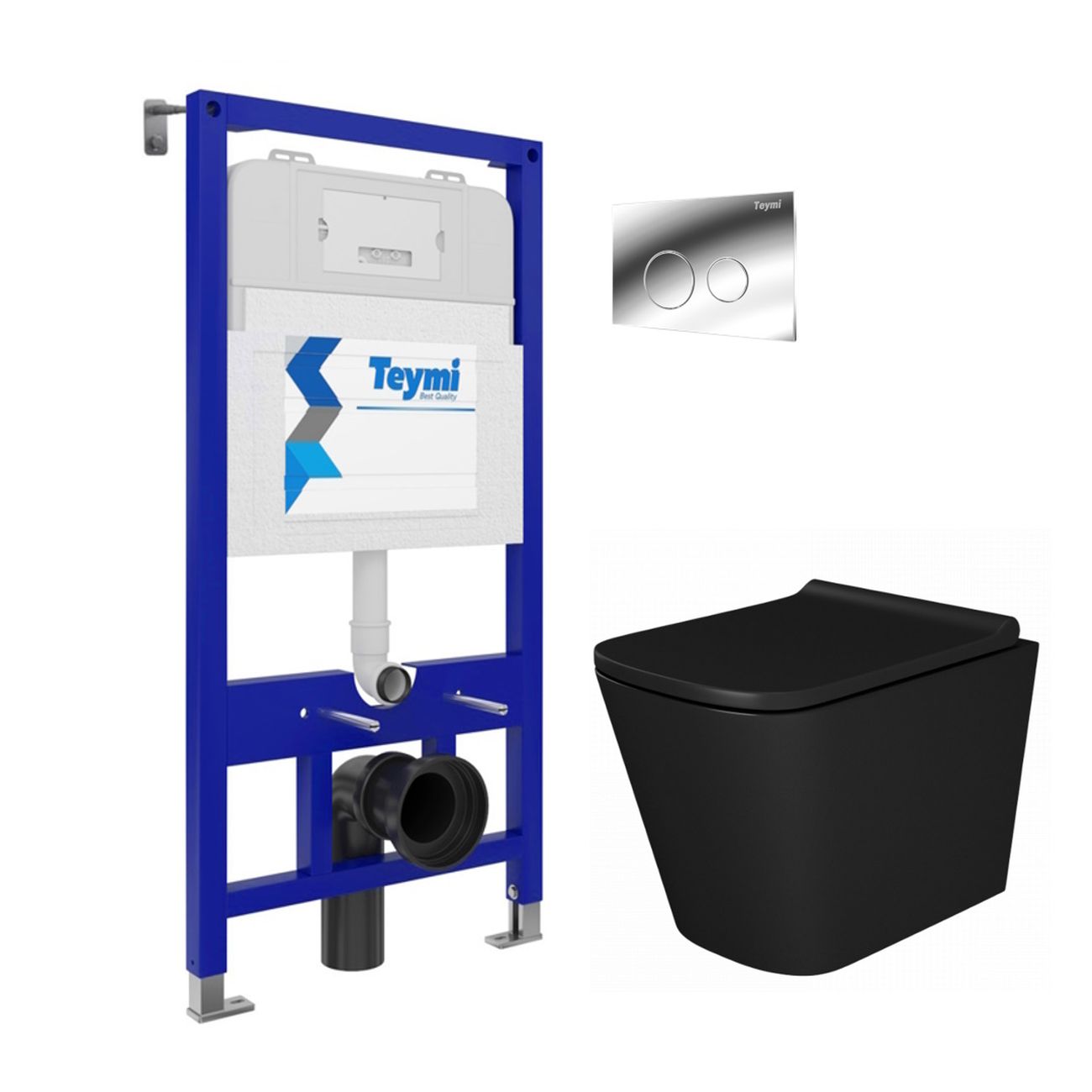 Унитаз Teymi Helmi Black T70791