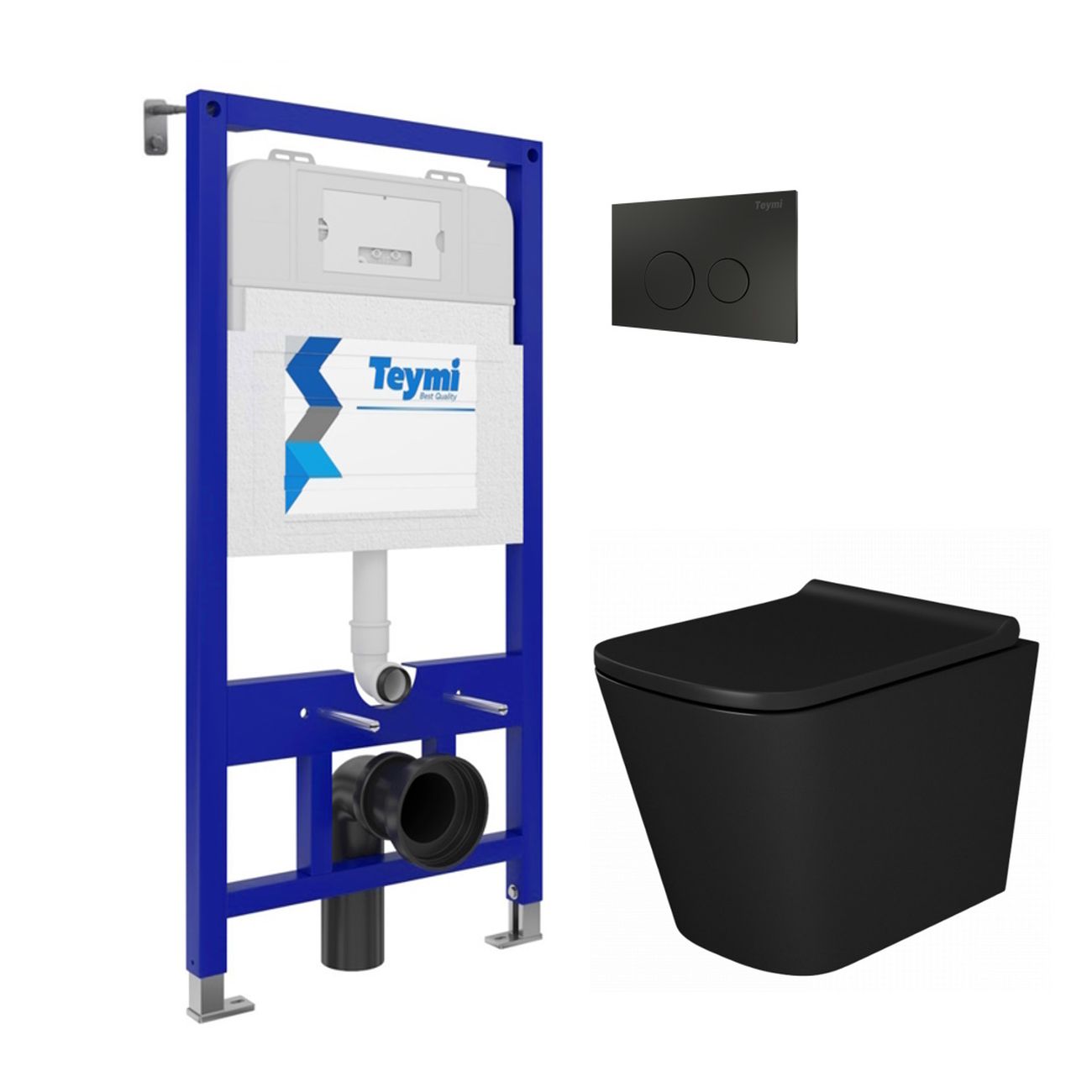 Унитаз Teymi Helmi Black T70792