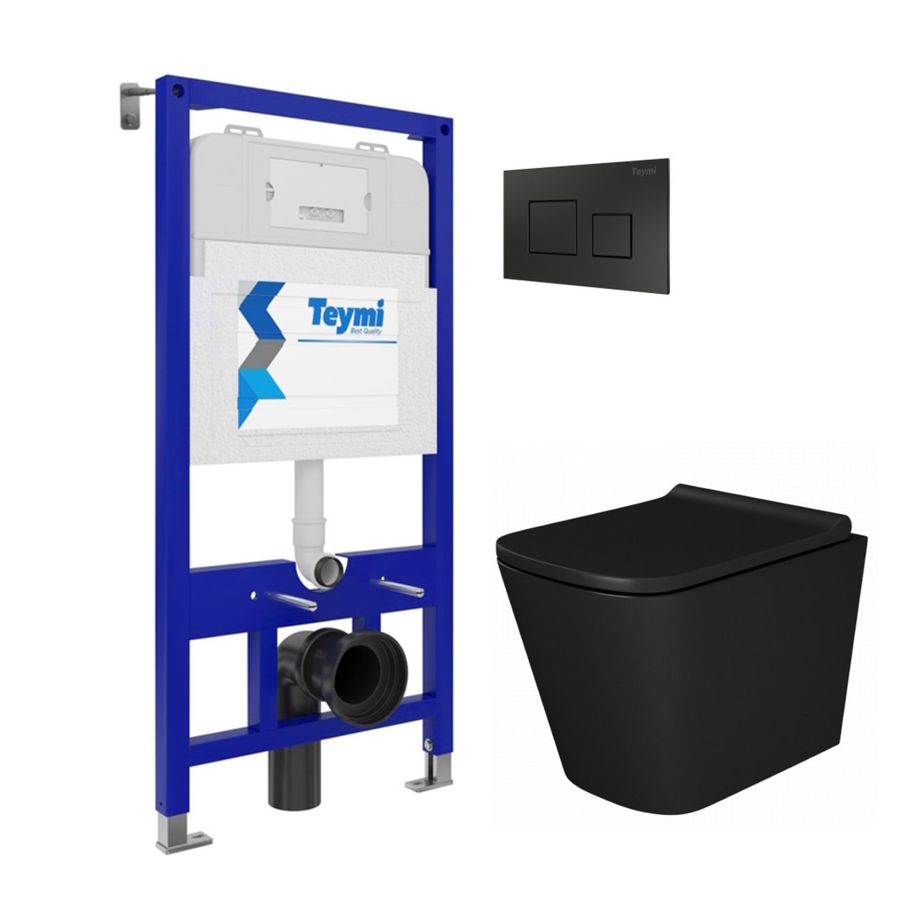 Унитаз Teymi Helmi Black T70796