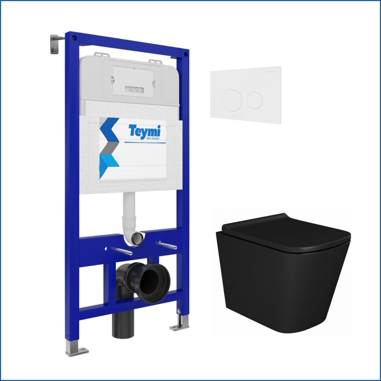 Унитаз Teymi Helmi S Black F00468