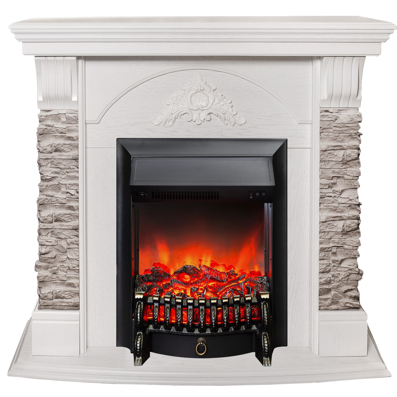 Камин электрический RealFlame Athena GR STD/EUG/25'/24 WT+FOBOS-S BL