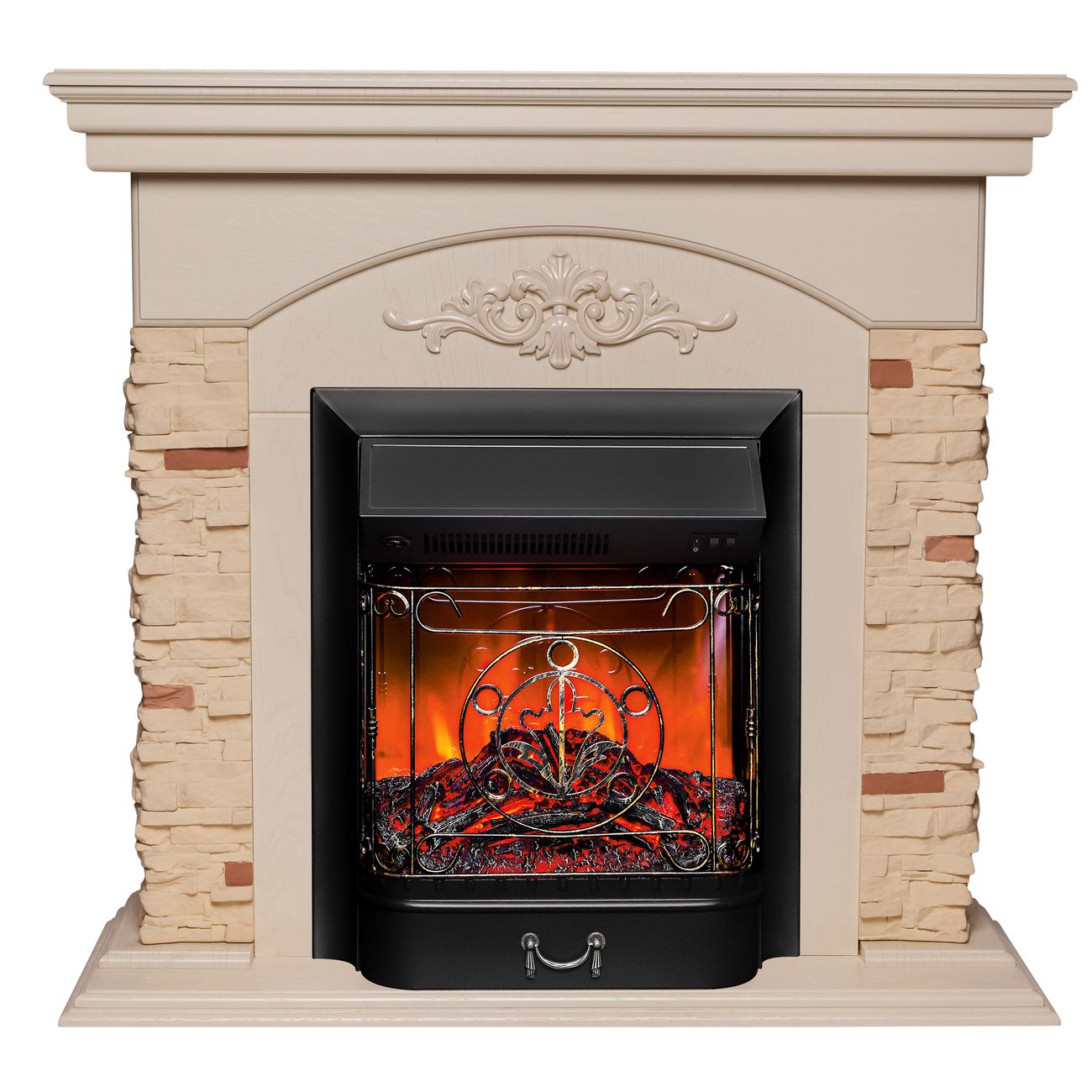 Электрокамин RealFlame Neapolis STD/EUG WT+MAJESTIC-S BL