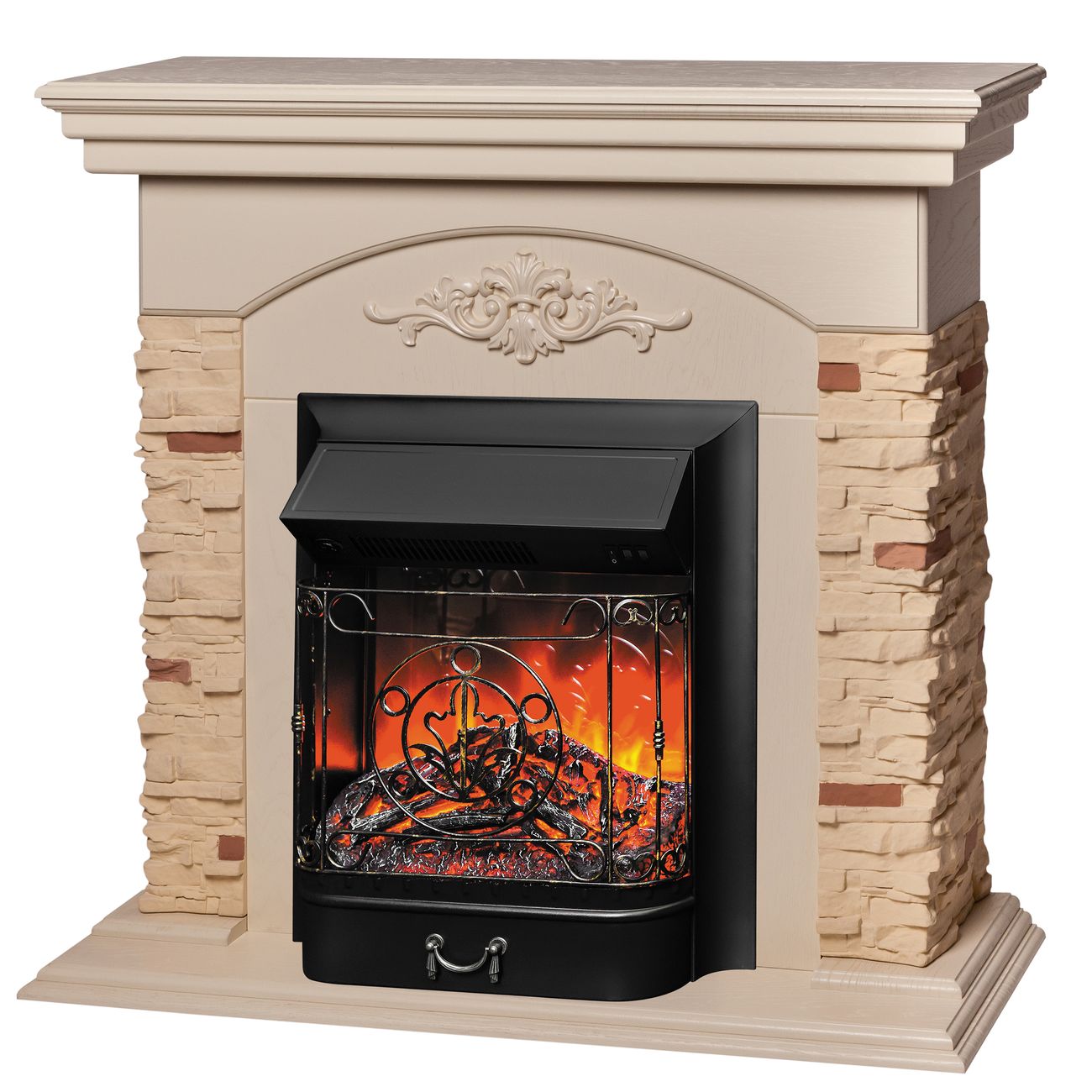 Электрокамин RealFlame Neapolis STD/EUG WT+MAJESTIC-S BL