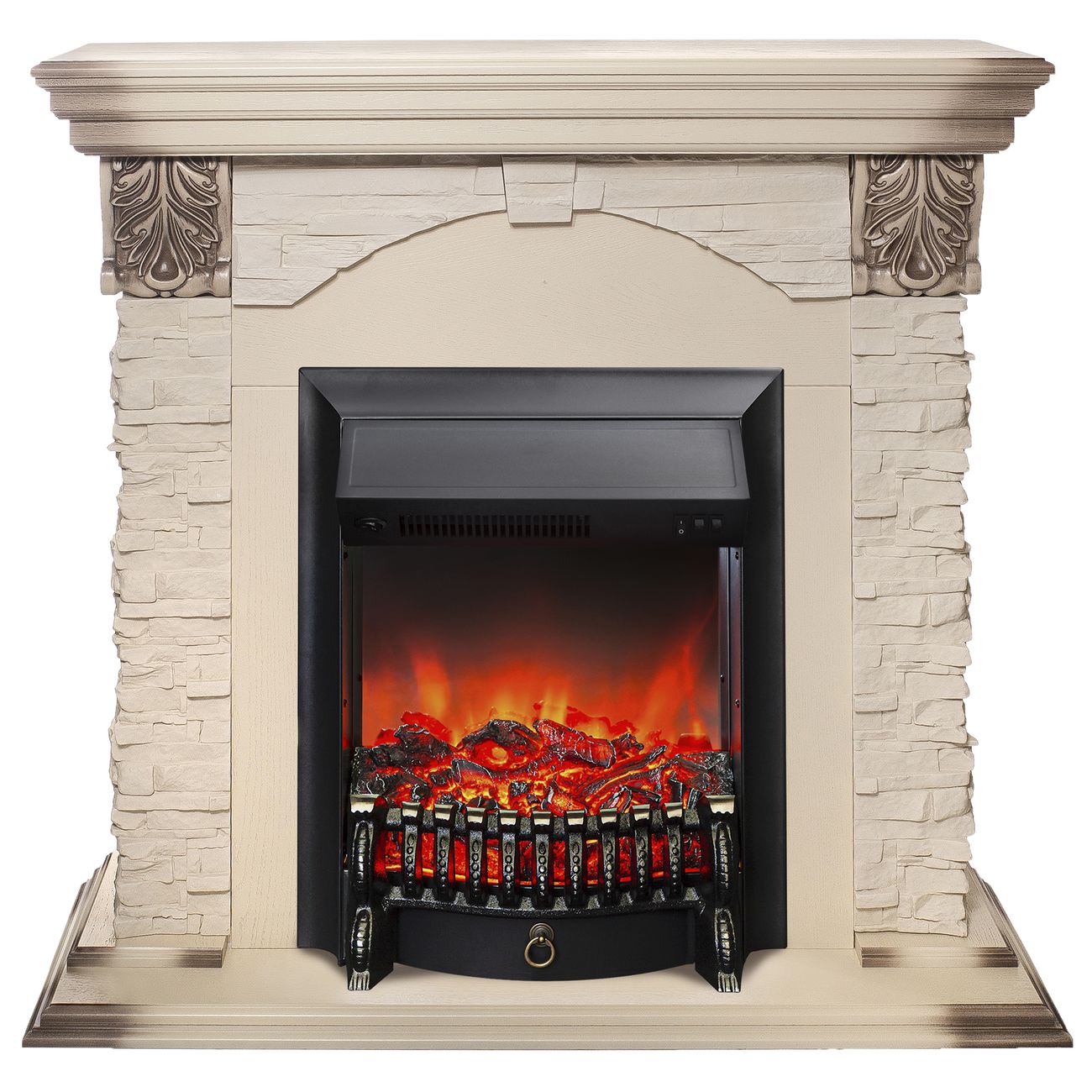 Камин электрический RealFlame Dublin LUX STD/EUG/24 WT+FOBOS-S BL