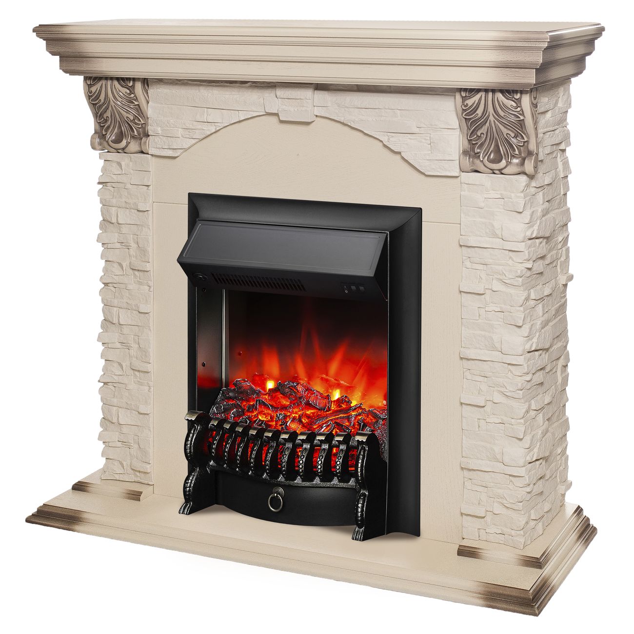 Камин электрический RealFlame Dublin LUX STD/EUG/24 WT+FOBOS-S BL