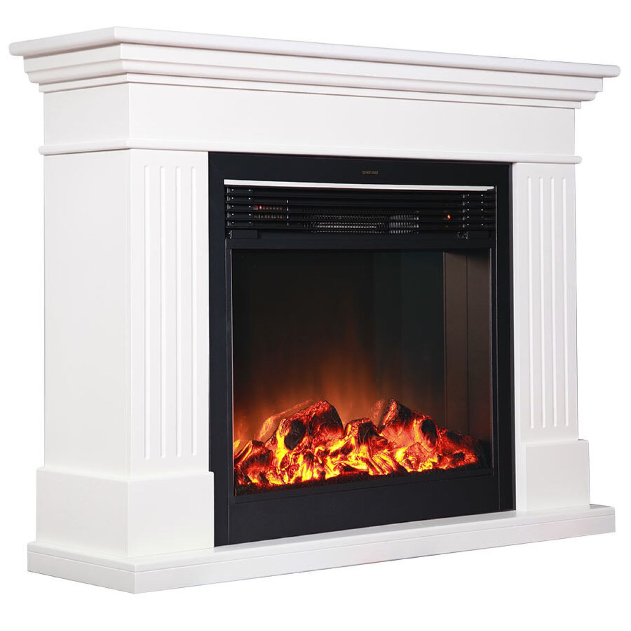 Камин электрический Inter Flame Римини Белый с очагом Jupiter черный