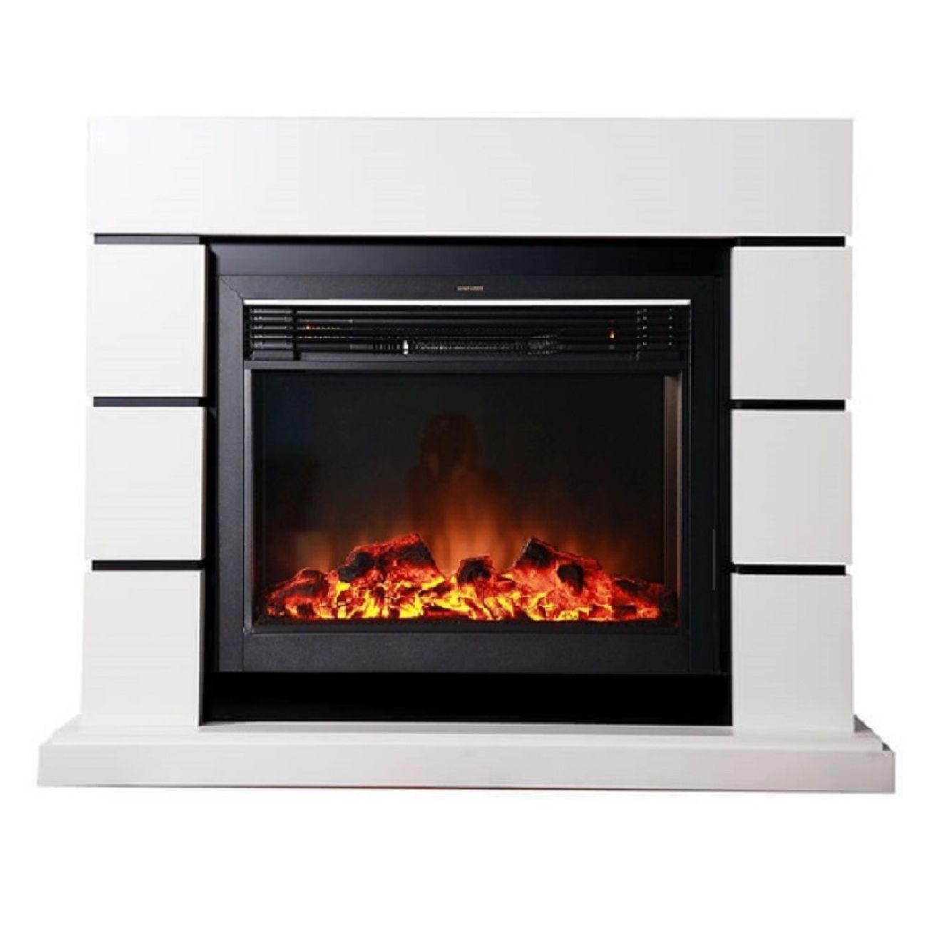 Камин электрический Inter Flame Норд Белый с очагом Jupiter черный