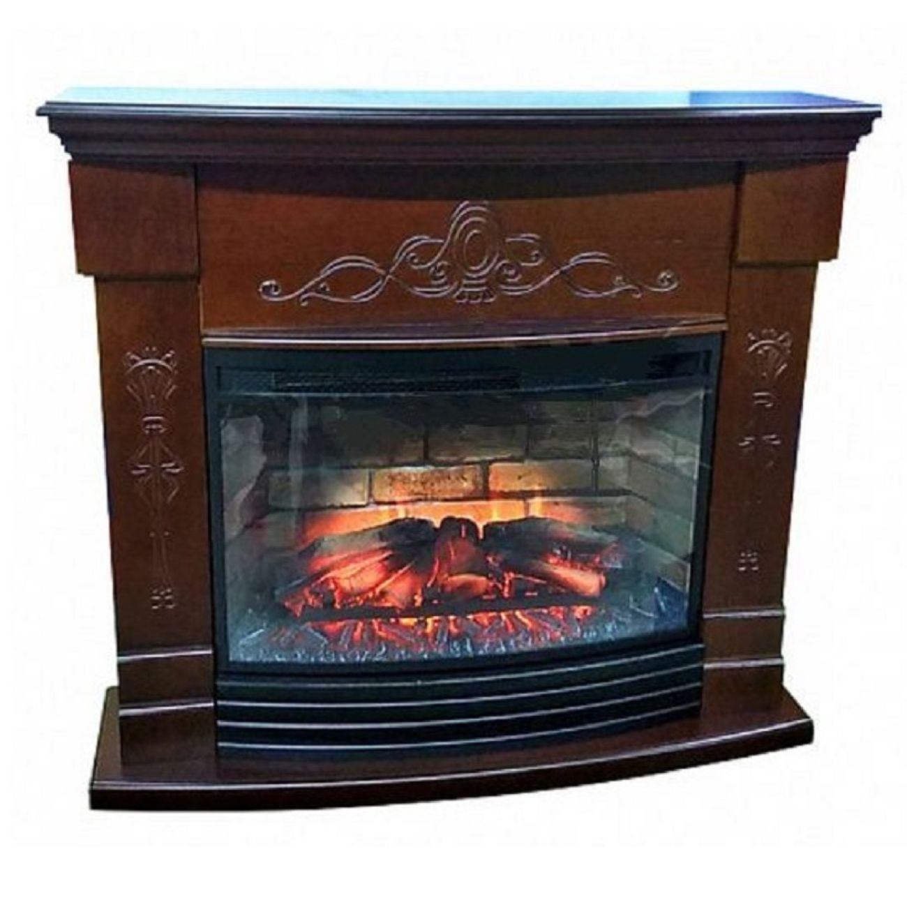 Камин электрический Inter Flame Идальго Темный Дуб с очагом Panoramic 25-30 3D