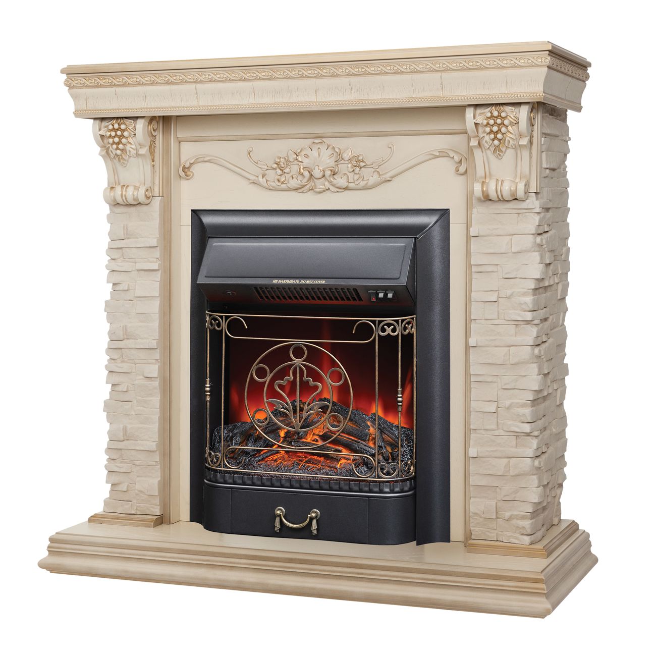 Камин электрический RealFlame PATRICIA STD/EUG WT-619G/MAJESTIC-S LUX BLLT(MBL)