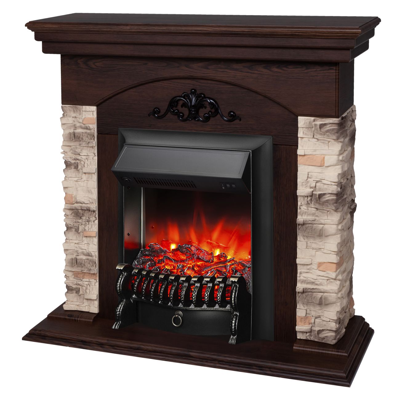 Камин электрический RealFlame ROCKWOOD STD NT-F316/FOBOS-S LUX BL LT (FBL)