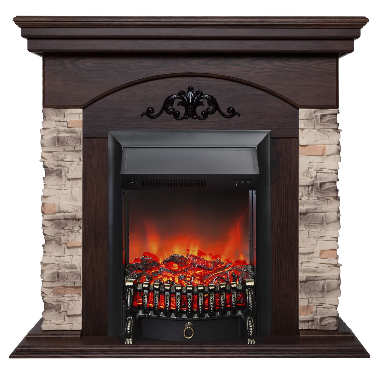 Камин электрический RealFlame ROCKWOOD STD NT-F316/FOBOS-S LUX BL LT (FBL)