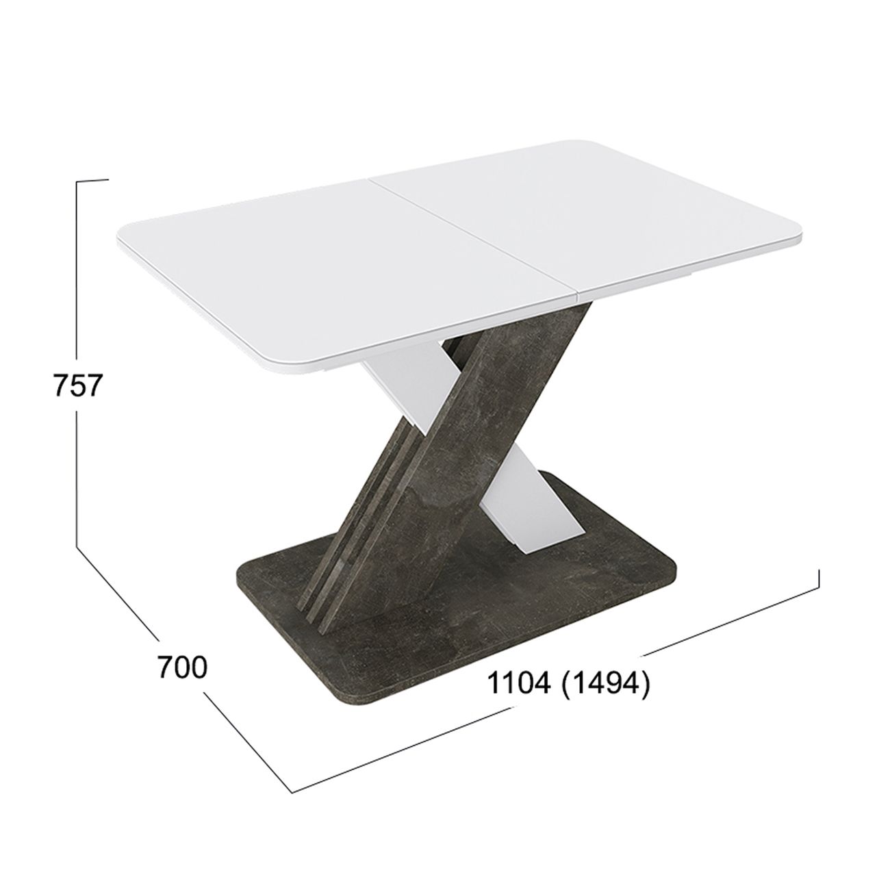 Стол обеденный раскладной Трия Люксембург 199968