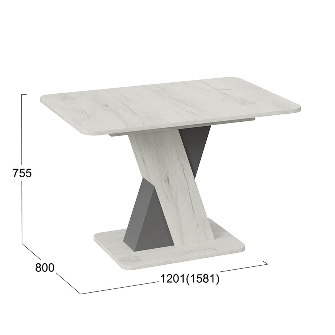 Стол обеденный раскладной Трия Люксембург 221390