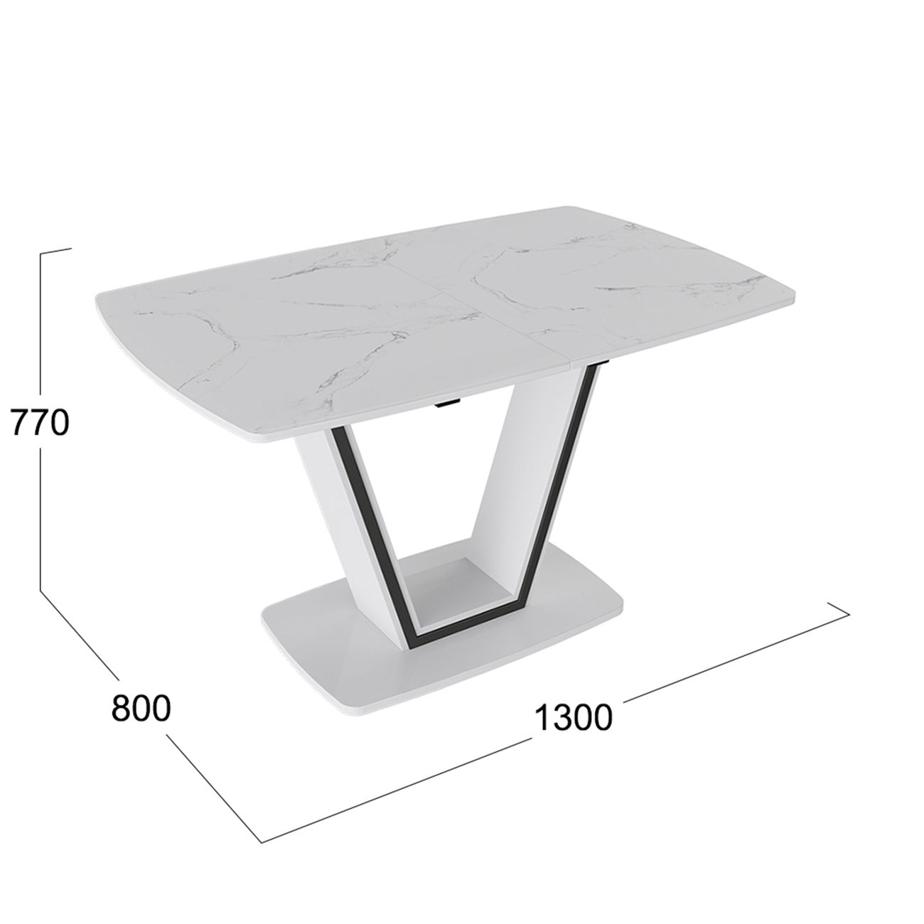 Стол обеденный раскладной Трия Дели 196931