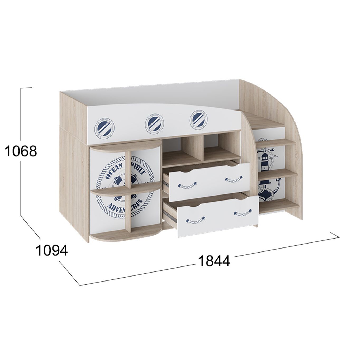 Кровать подростковая Трия 169132