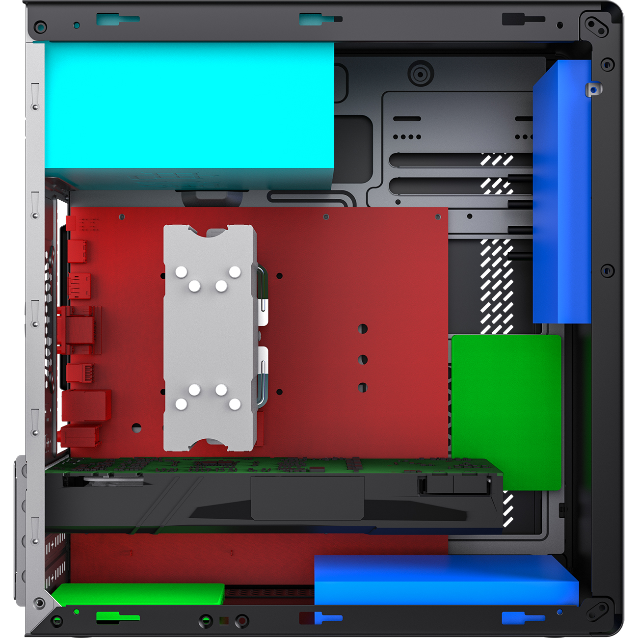 Корпус для компьютера Foxline FL-719W-FZ450R-U31