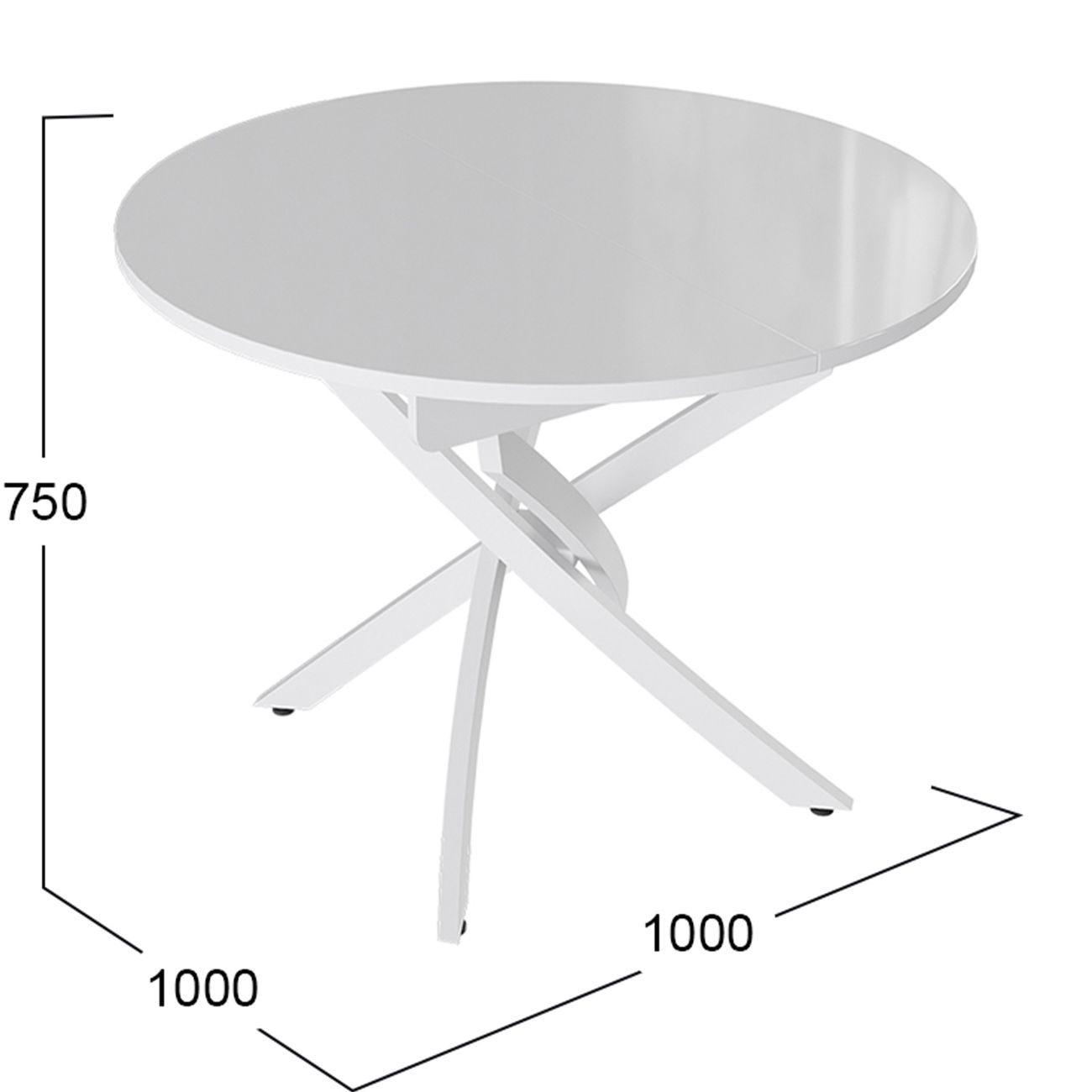 Стол обеденный Трия Diamond тип 3 180075