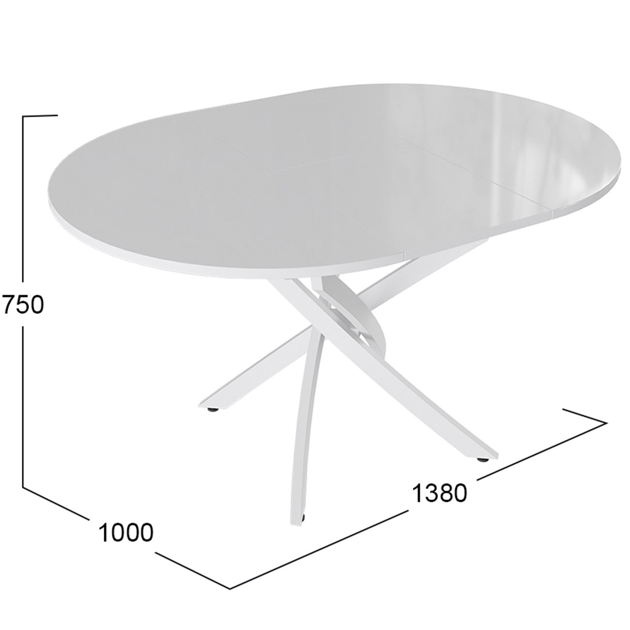 Стол обеденный Трия Diamond тип 3 180075