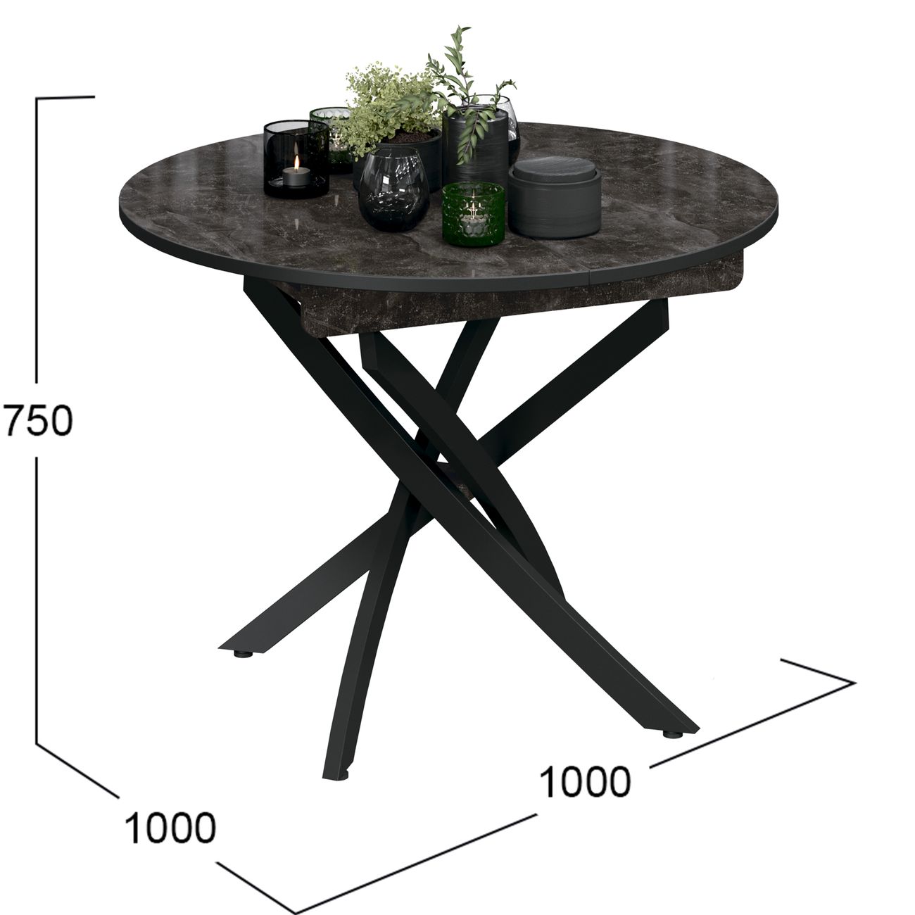 Стол обеденный Трия Diamond тип 3 212235