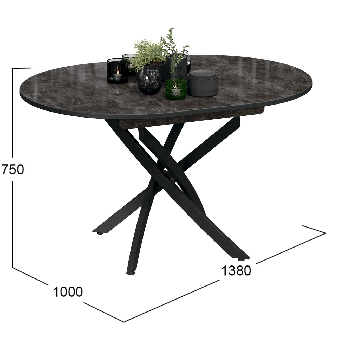 Стол обеденный Трия Diamond тип 3 212235