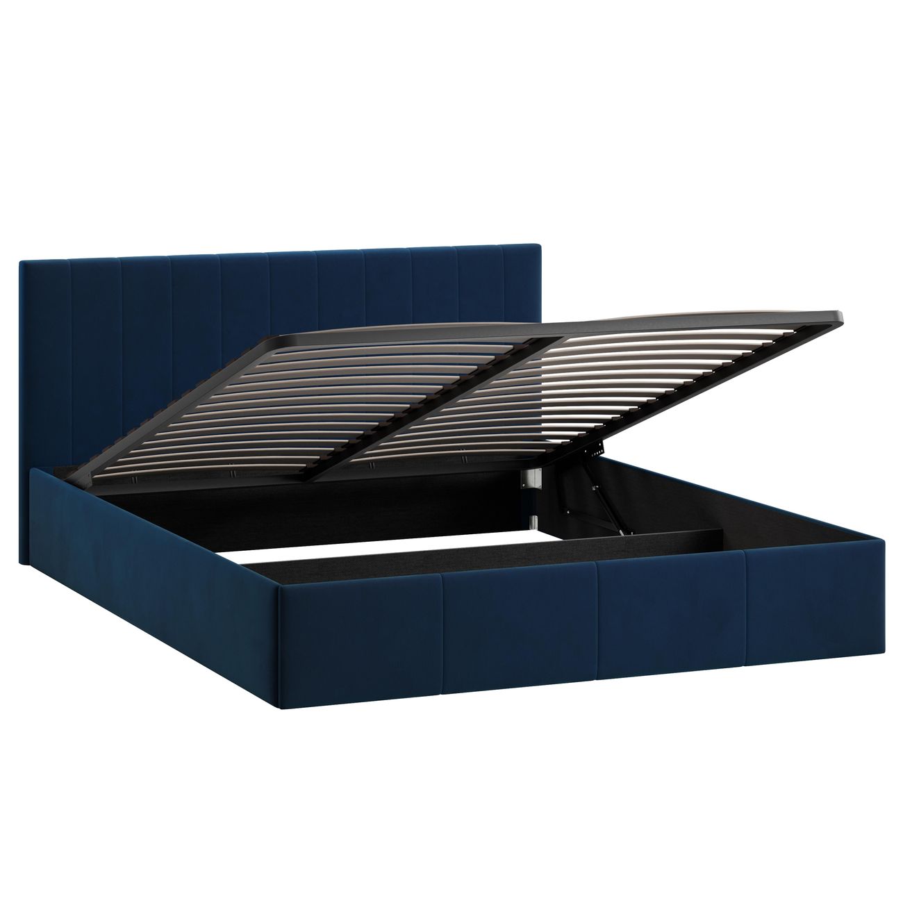 Кровать с подъемным механизмом Трия Айрис (1600) Тип 1 Велюр Confetti Blue