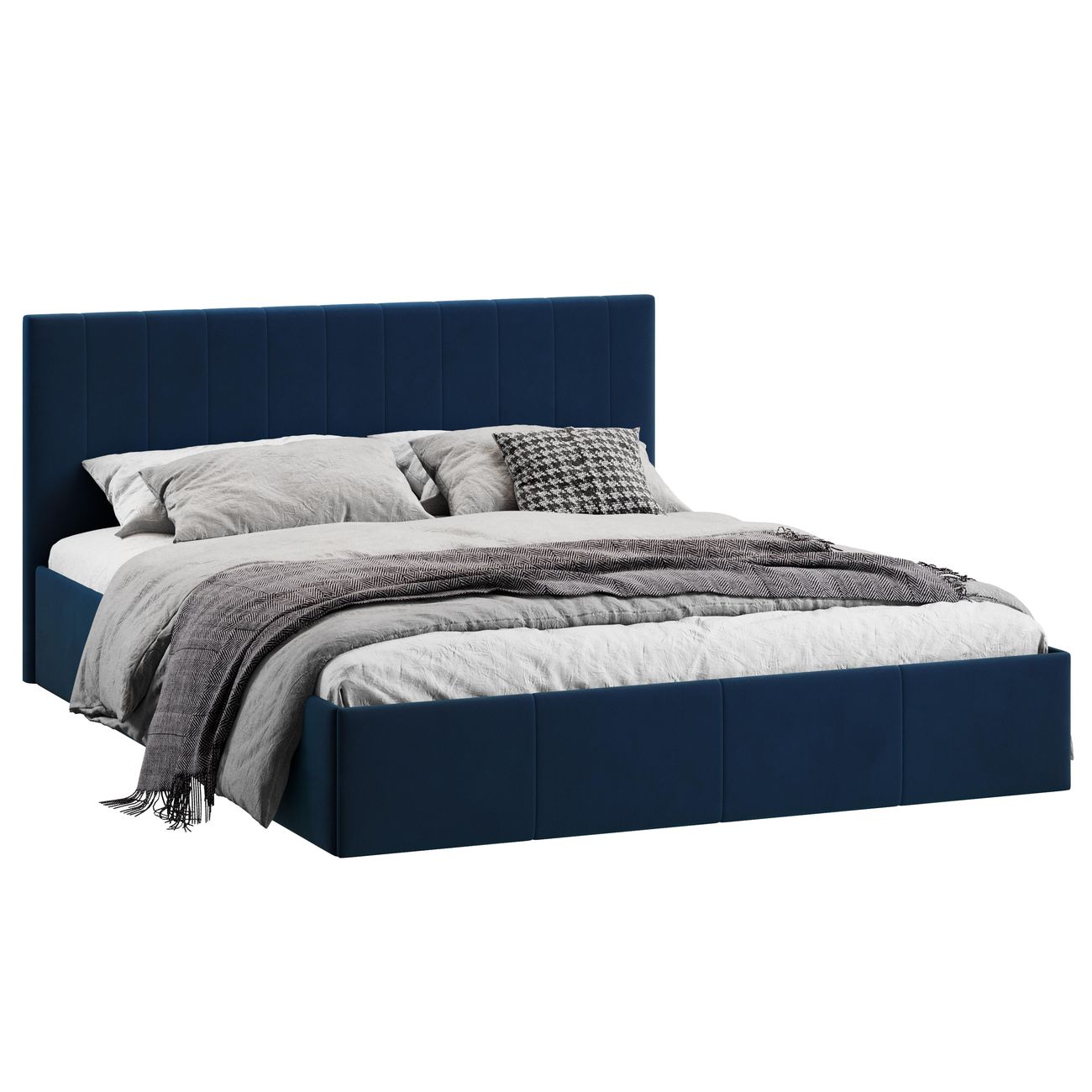 Кровать с подъемным механизмом Трия Айрис (1600) Тип 1 Велюр Confetti Blue