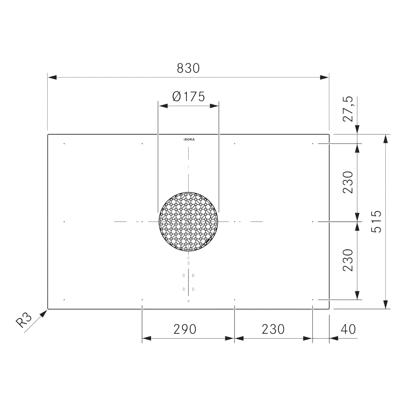Встраиваемая индукционная панель независимая BORA PUXU