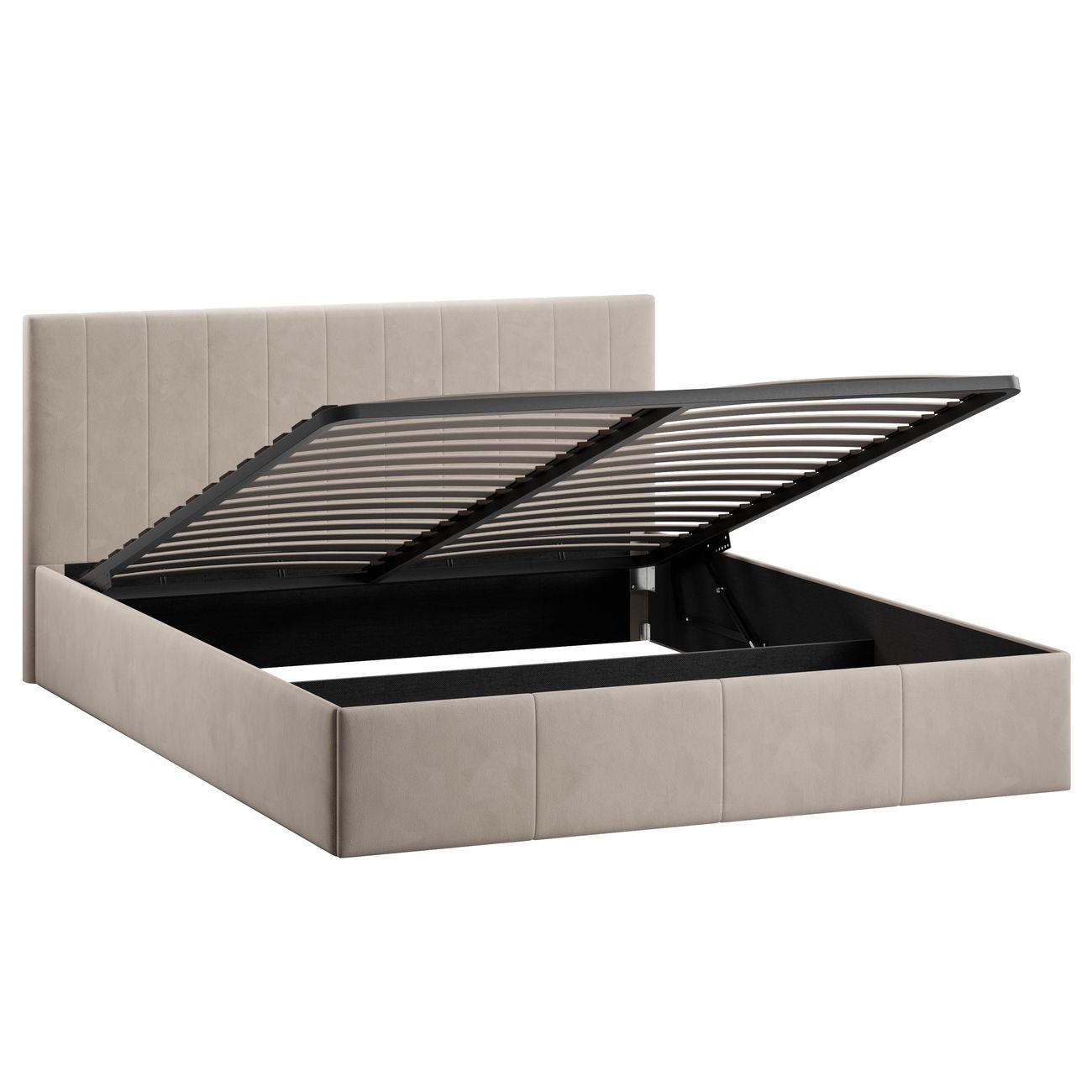 Кровать с подъемным механизмом Трия Айрис (1600) Тип 1 Велюр Confetti Cream