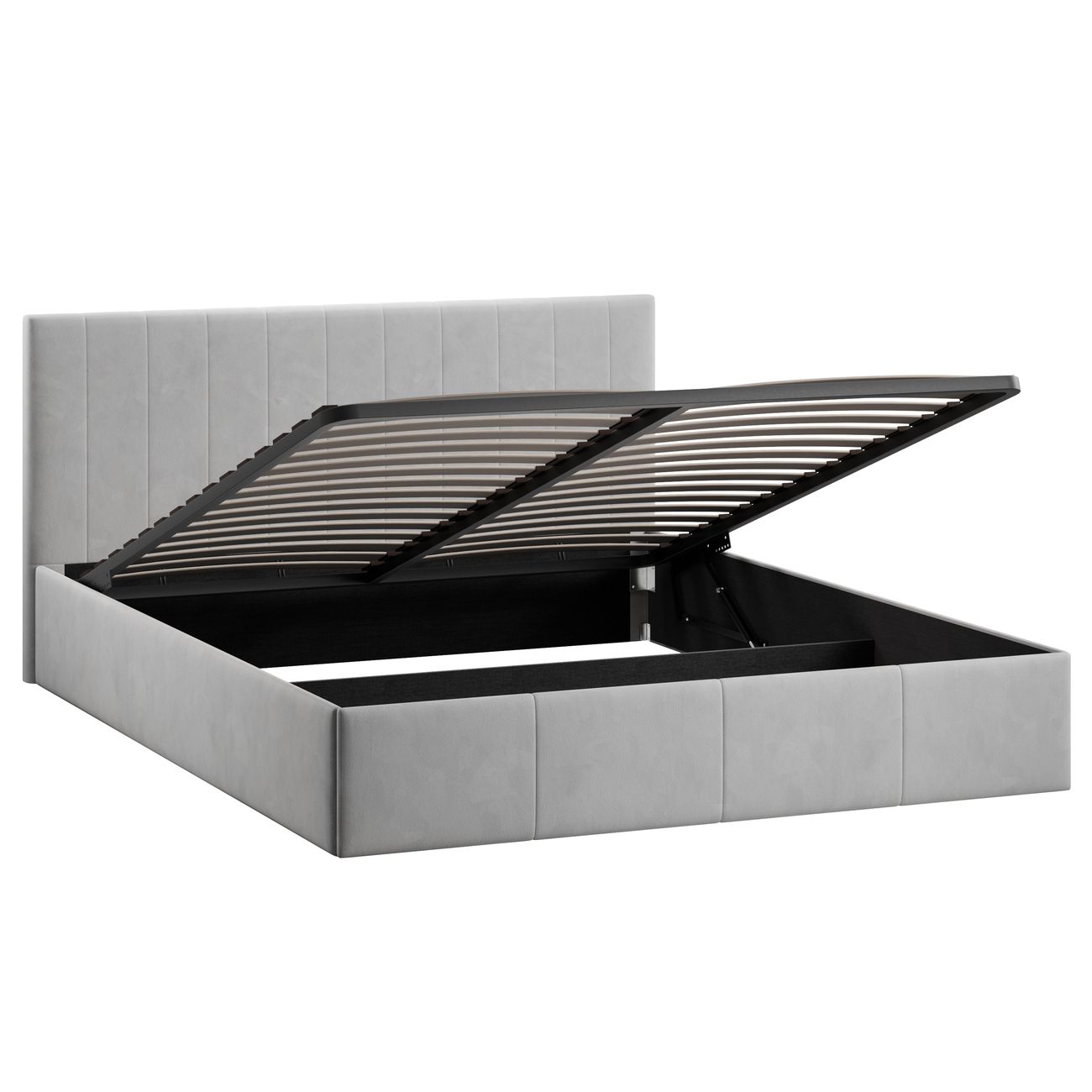 Кровать с подъемным механизмом Трия Айрис (1600) Тип 1 Велюр Confetti Silver