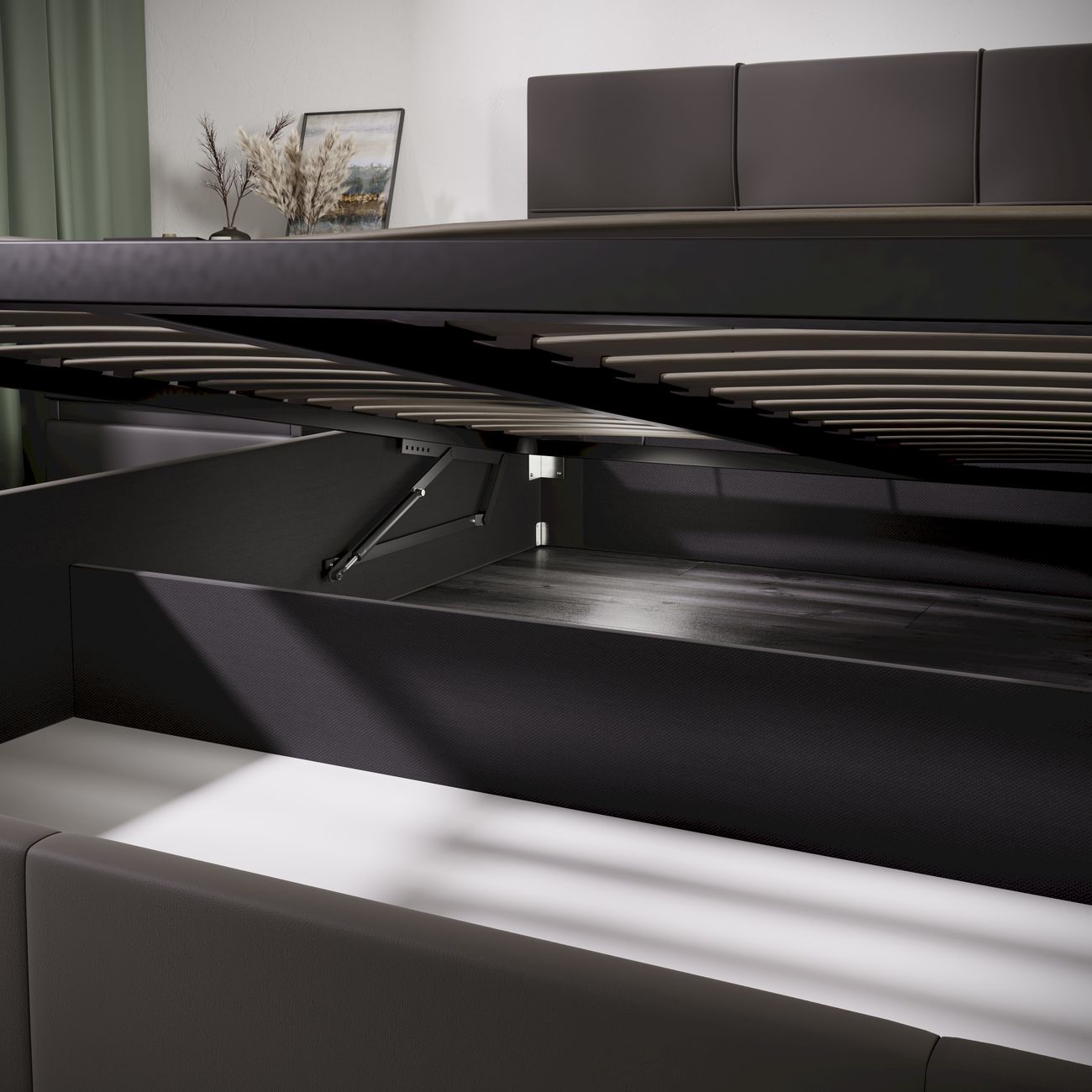 Кровать с подъемным механизмом Трия Лора (1600) Велюр Stone