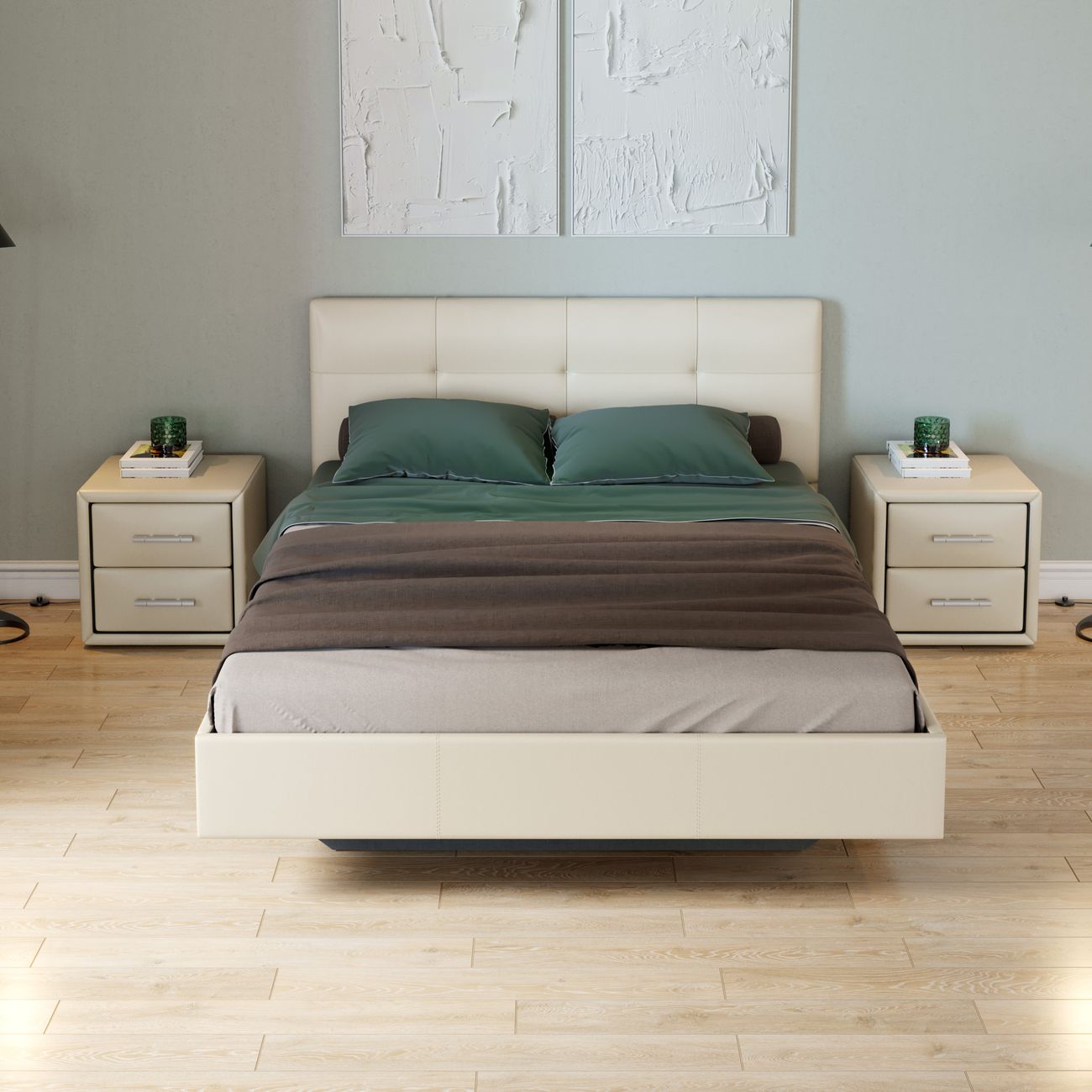 Кровать с мягким изголовьем Трия 179044 1/3