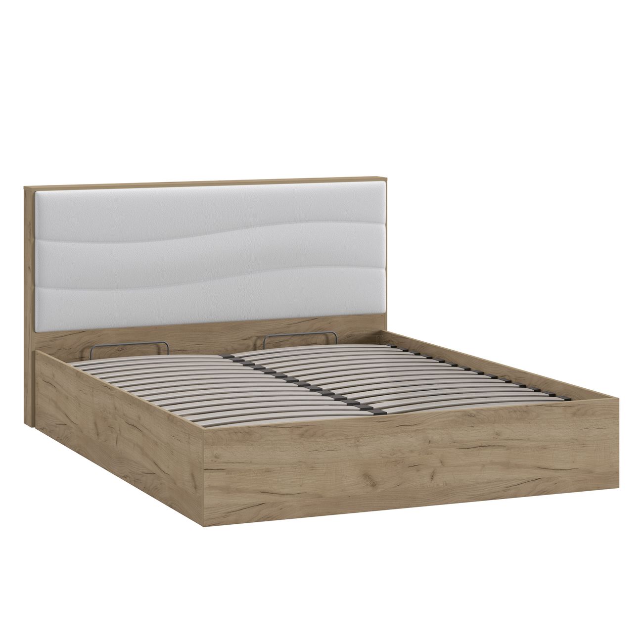 Кровать с подъемным механизмом Трия Миранда (1600) Дуб Крафт Золотой/Белый глянец