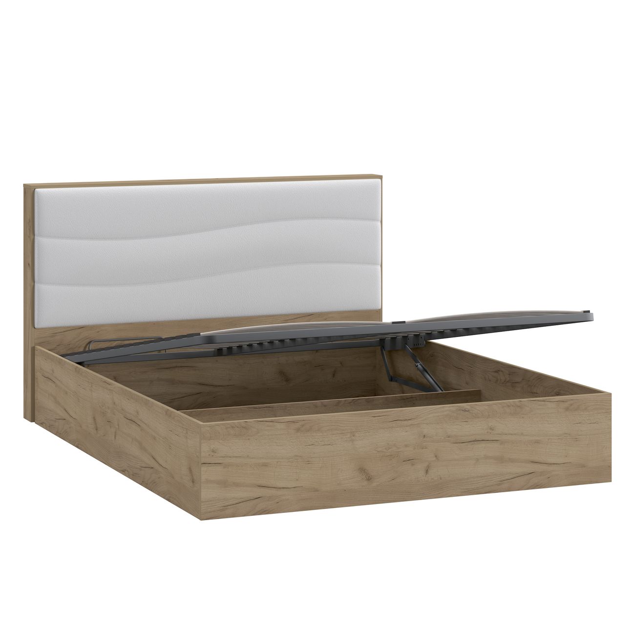 Кровать с подъемным механизмом Трия Миранда (1600) Дуб Крафт Золотой/Белый глянец