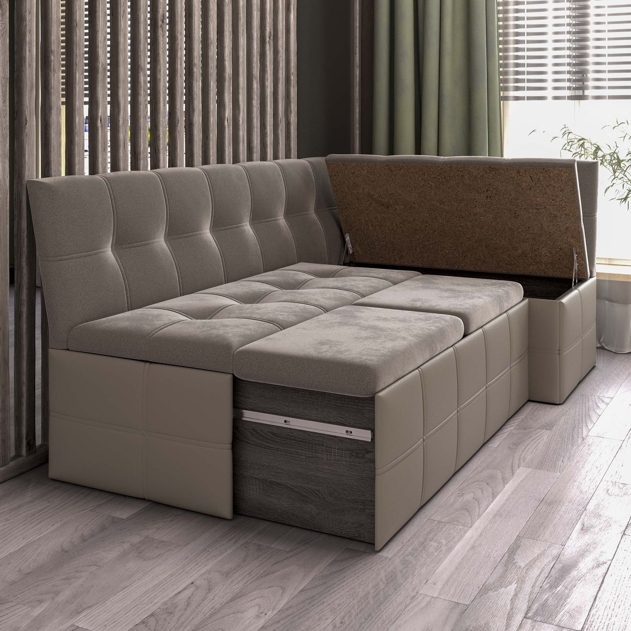 Диван угловой раскладной Трия Домино 221618