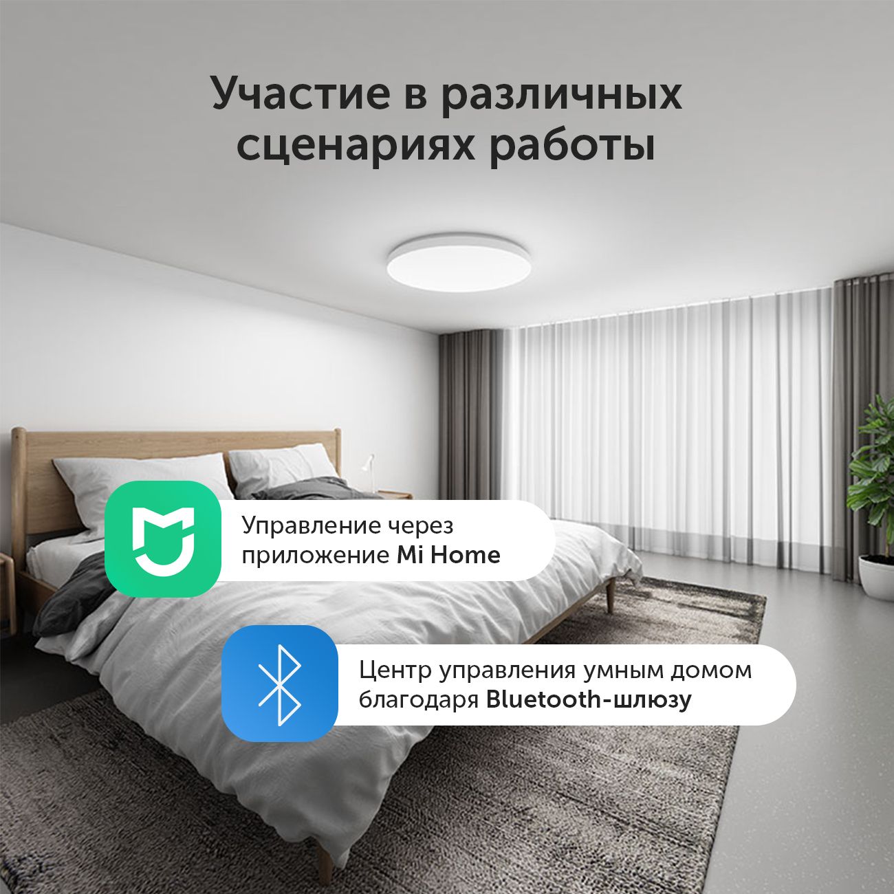 Умный светильник Xiaomi Mi Smart LED Ceiling Light (BHR4118GL)
