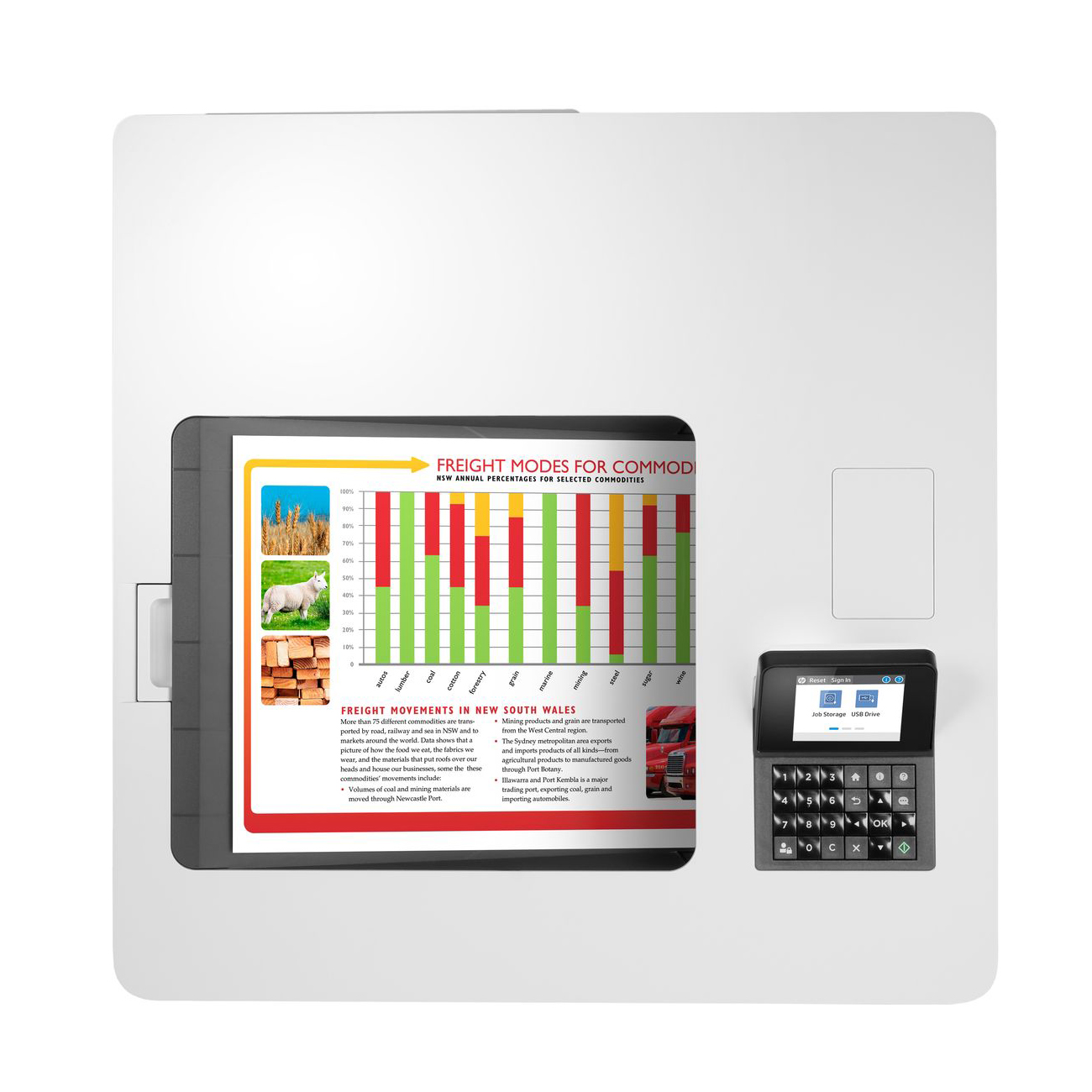 Лазерный принтер (чер-бел) HP Color LaserJet Enterprise M554dn (7ZU81A)