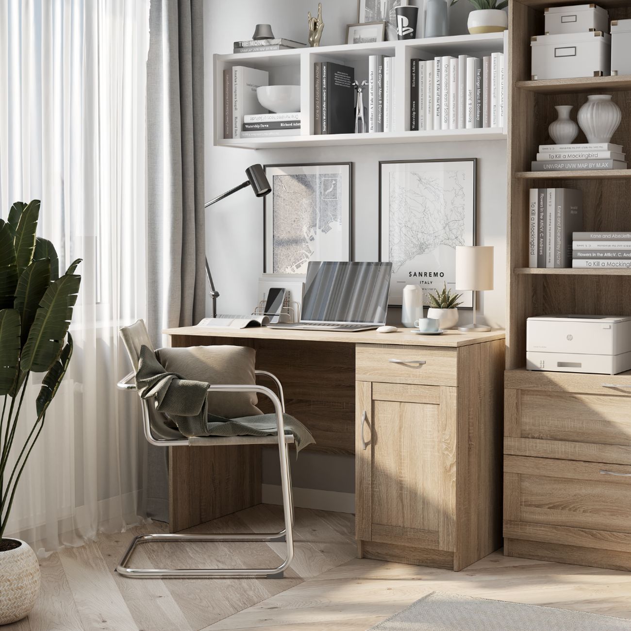 Стол письменный Гуд Лакк Кастор 116х65 см дуб сонома