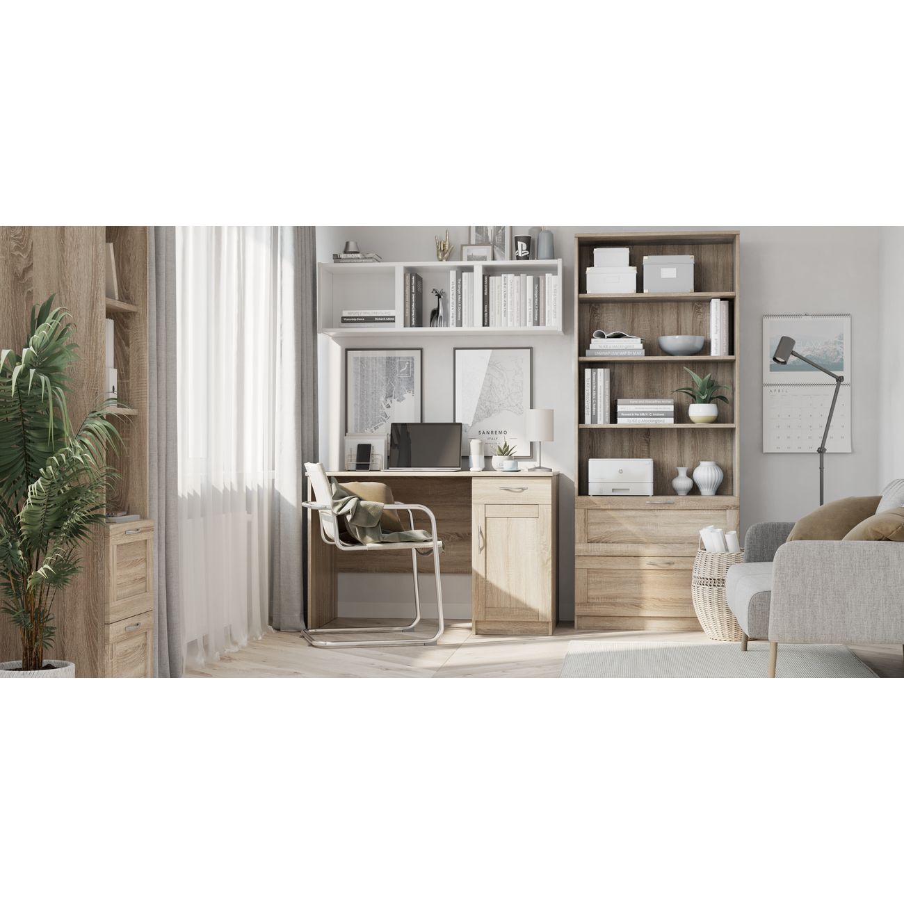 Стол письменный Гуд Лакк Кастор 116х65 см дуб сонома